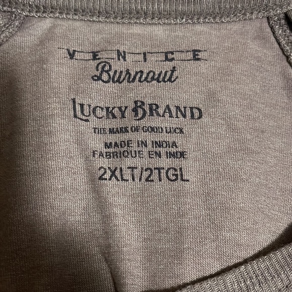 Lucky Brand 2XLT Venice Burnout LS Tee - Picture 5 of 6